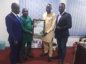 Mohammed Bantima Adam Samba receiving his citation