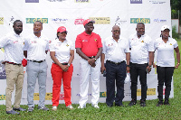 Asantehene, Otumfuo Osei Tutu II together with Vodafone Ghana officials