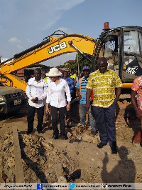 Zanetor Rawlings inspecting one of the projects