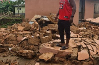 Some homes were destroyed during the heavy rainfall