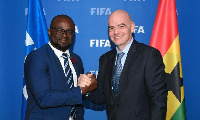 Kurt Okraku with Gianni Infantino