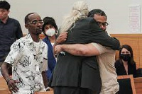 Wrongfully convicted men Vincent Ellerbe, James Irons, and Thomas Malik