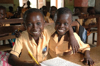 File photo of happy pupils