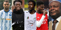 L-R, Prince Boateng, Christian Atsu, Emmanuel Gyasi, Thomas Partey, Abedi Pele