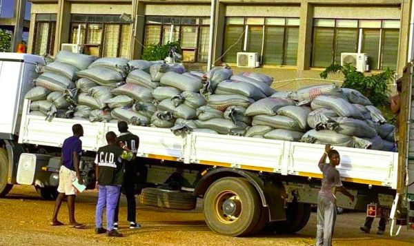 The trucks of smuggled cocoa beans were intercepted on April 12