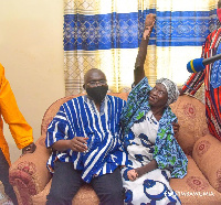 Vice President, Dr Mahamudu Bawumia paid a courtesy call on an old woman suffering from leprosy