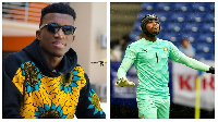 Highlife musician, Kofi Kinaata and Black Stars goalkeeper, Manaf Nurudeen