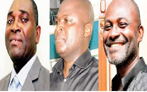 (From left): Francis Torkonoo - NACOB Boss, Ibrahim Mahama and Kennedy Agyapong