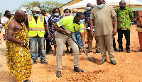 Sod cutting for the construction of two KG blocks