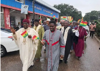 Representatives from Christian, Muslim, and other faith groups marched through the city