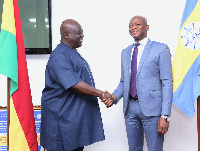 Head of National AfCFTA Coordination Office, Dr. Fareed Kwesi Arthur (left) & Michael Luguje (right)