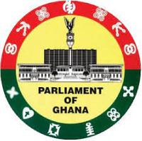 The logo of Ghana's Parliament