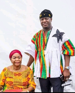 Farouk Mahama and his late mother, Hajia Ramatu Mahama