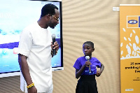 CEO of MTN Ghana Selorm Adadevoh interacting with a mentee from the Western North region