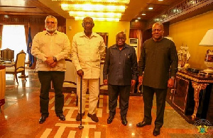 Former presidents and president Akufo-Addo