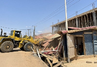 Some of the structures being pulled down