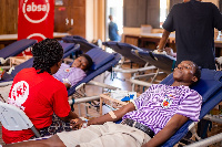 Absa Bank facilitated the donation of 150 pints of blood to the Ghana National Blood Service