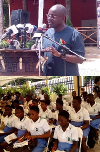 Akwasi Agyemang speaking to some patrons at YOTOFEST 2019