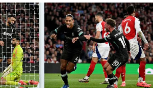 van Dijk has opened up on how he was able to go past Partey to score in their thrilling 2-2 draw