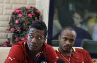 Asamoah Gyan and Andre Ayew