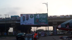 A billboard of Alhaji Amadu Sorogho