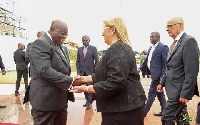 President Akufo-Addo interacting with Maltese President, Marie Louise Coleiro Preca