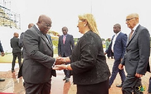 President Akufo-Addo interacting with Maltese President, Marie Louise Coleiro Preca