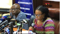 EC Boss Charlotte Osei (Extreme Right) explains why some candidates were disqualified