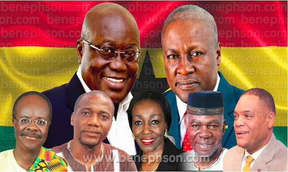 The seven presidential candidates contesting this year