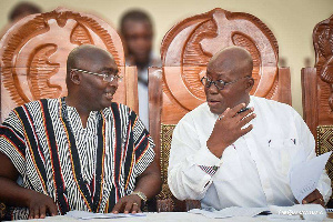 President Nana Addo Dankwa Akufo-Addo (right) with Vice President Mahamudu Bawumia