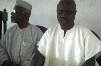 Regional Minister Rockson Bukari and Christopher Boatbil Someteima after the exercise