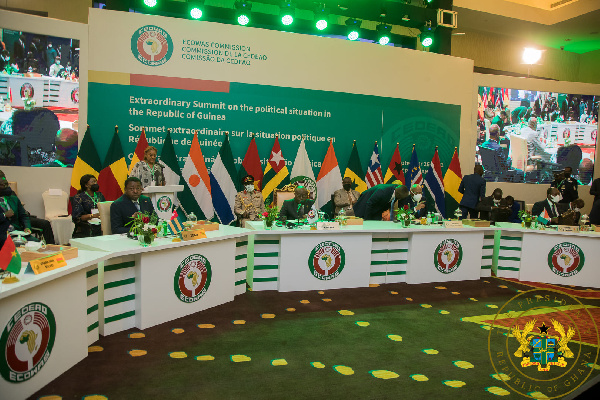 ECOWAS leaders met in Accra on September 16 for discussions on Guinea, Mali crisis