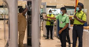 The aviation security screening equipment at the Kotoka International Airport