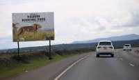 A bill board of the Nairobi National Park along the Southern Bypass