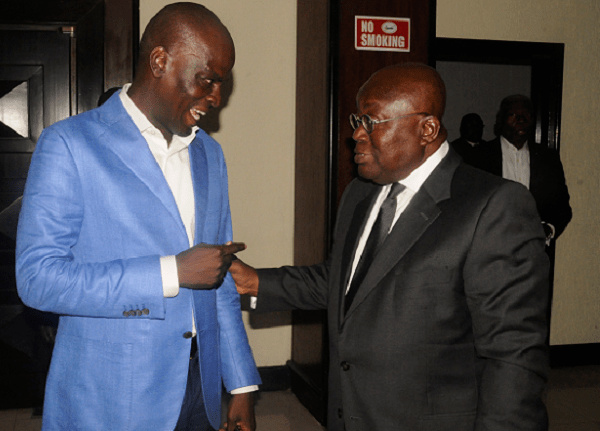 Haruna Iddrisu (left) with President Akufo-Addo