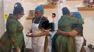 Chef Failatu Abdul-Razak with Lordina Mahama