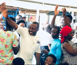 NPP's General Secretary, John Boadu at one of the registration centers to monitor the exercise