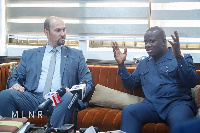 Minister for Lands Samuel Abu Jinapor and the Bulgarian Ambassador to Ghana, H.E Yanko Yordanov