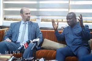 Minister for Lands Samuel Abu Jinapor and the Bulgarian Ambassador to Ghana, H.E Yanko Yordanov