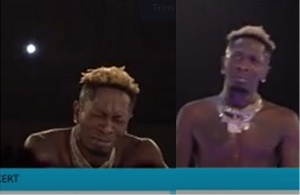 Shatta Wale in tears