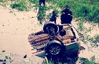 The accident car plunged into a nearby river | Photo from social media