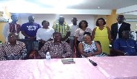 Apostle Abraham Lamptey and some of his members in a group photograph