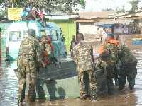 Soldiers on a rescue mission