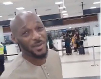 Tuface Idibia at Ghana's Terminal 3