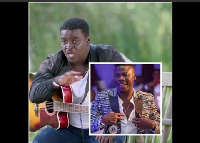 Kumi Guitar and an inset of  Stonebwoy