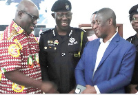 Dr. George Akuffo Dampare (middle) at a pre-May Day workers forum on Election 2024