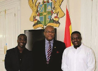 DJ Abrantee (capital Xtra UK) H.e Victor  Smith (Ghana High Commissioner UK), V. Nartey Festival DIR