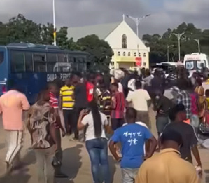 Participants of the #OccupyJulorbiHouse protest