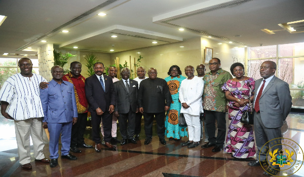 President Akufo-Addo together with the Charter Committee for 'Ghana Beyond Aid'