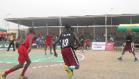 Mfantsipim (red) against Sacred Heart.